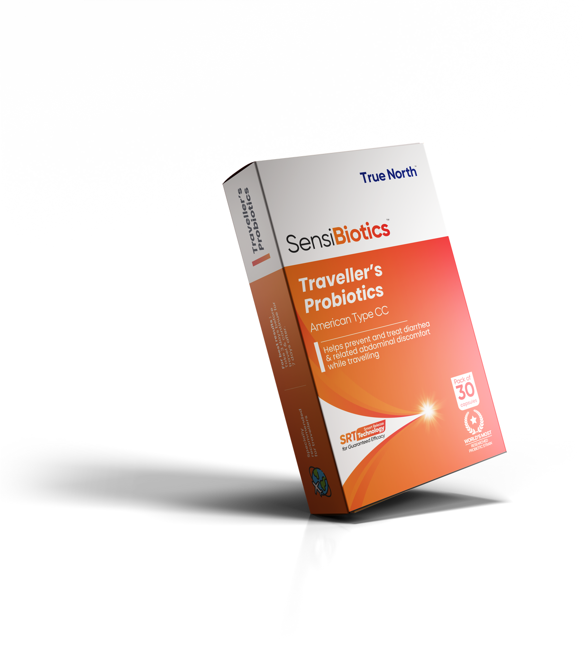Traveller’s Probiotics. - Side